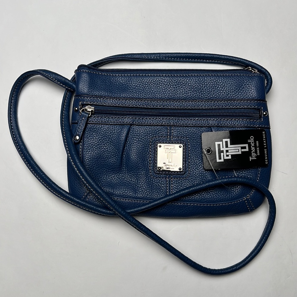 Blue Tignanello Genuine Leather Bag New With Tags